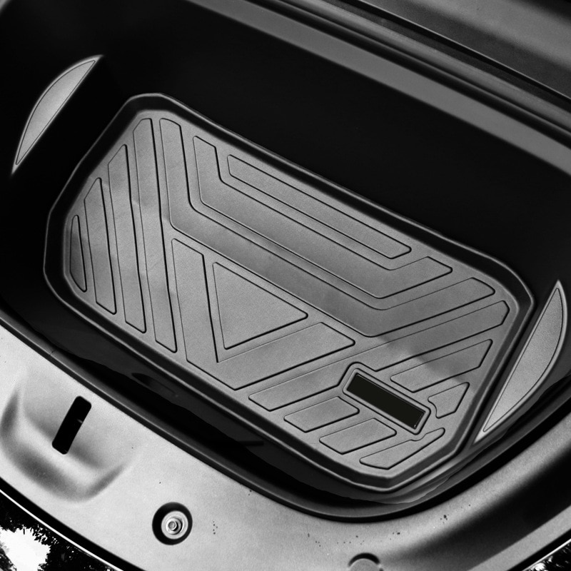 For Tesla Model Y 7-Seater 2021 2022 TPE Trunk Mat & Seats Anti-Kick Protector Cargo Liners Car Boot Frunk Lower Compartment Mat